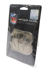 NFL Cincinnati Bengals Antique Nickel Auto Emblem