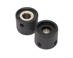 1/4" Plastic Knob w/ Indicator Line, 2pcs 1/4" Plastic Knob w/ Indicator Line, 2pcs