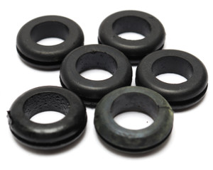 9/16" Hole Rubber Grommets for 1/16" Panel, 7/16" ID, 6pcs