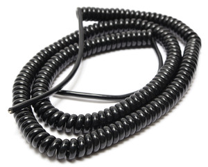 Alpha Wire 740/3 23AWG 2-Conductor PVC Coiled Retractile Cord, 3-12ft Alpha Wire 740/3 23AWG 2-Conductor PVC Coiled Retractile Cord, 3-12ft