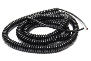 Alpha Wire 741/4 23AWG 3-Conductor PVC Coiled Retractile Cord, 5-25ft