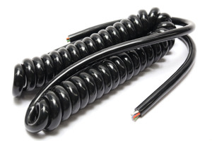 Alpha Wire 706 23AWG 6-Conductor PVC Coiled Retractile Cord, 1-4ft