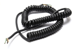 Belden 9478-15 18AWG 3-Conductor SVO Coiled Retractile Cord, 2-12ft