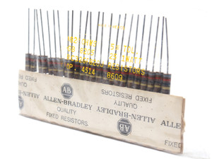 Allen Bradley RC32GF820J 82 Ohm 1 Watt 5% Carbon Resistor, 25pc Allen Bradley RC32GF820J 82 Ohm 1 Watt 5% Carbon Resistor, 25pc