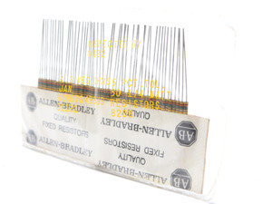 Allen Bradley RCR07G435JS 4.3M Ohm 1/4 Watt 5% Carbon Resistor, 50pc Allen Bradley RCR07G435JS 4.3M Ohm 1/4 Watt 5% Carbon Resistor, 50pc