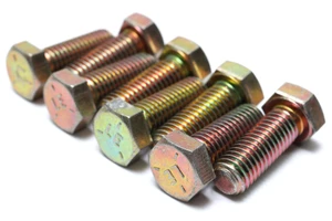 1/2"-13 x 1-3/8" Zinc Plated Steel Hex Bolts, 8pcs