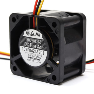 Sanyo 109P0424F301 24VDC Box Fan, 1-5/8" x 1-1/8"