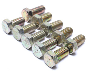 1/2"-13 x 1" Zinc Plated Grade 5 Steel Hex Bolts, 10pc
