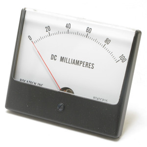 0 - 100 Milliampers DC, Panaview Analog Panel Meter, 4.5 Inch