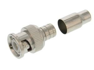 BNC Type Connector, Male Crimp for RG-6 Cable