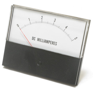 0 - 5 Milliampers DC, Analog Panel Meter, 4.5 Inch 0 - 5 Milliampers DC, Analog Panel Meter, 4.5 Inch