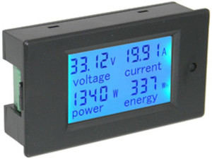 Panel Meter, DC Snap-in, Multi Function, 100V, 20A, 2KW