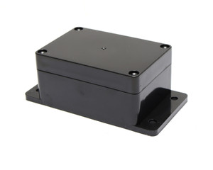 3-7/8" x 2-5/8" x 1-15/16" IP-65 Black Plastic Box - Flange 3-7/8" x 2-5/8" x 1-15/16" IP-65 Black Plastic Box - Flange