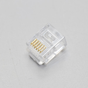 RJ-12 6X6 Plug for Round Cable RJ-12 6X6 Plug for Round Cable