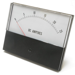 0 - 25 Ampere DC Analog Panel Meter, 4.5 Inch 0 - 25 Ampere DC Analog Panel Meter, 4.5 Inch