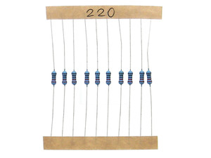 Pack of 10 - 220 Ohm 1/4 Watt 5% Resistor Pack of 10 - 220 Ohm 1/4 Watt 5% Resistor