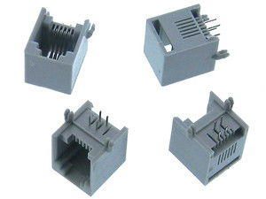 PC Mount Telephone RJ11, MODULAR Jack, 6x4, Pack of 4