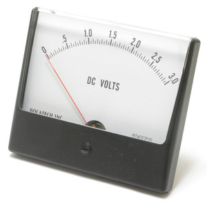 0 - 3 Volt DC Panaview Analog Panel Meter, 4.5 Inch