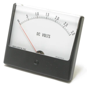0 - 3 Volt DC Panaview Analog Panel Meter, 4.5 Inch