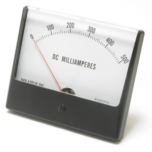 0 - 500 Milliampers DC, Panaview Analog Panel Meter, 4.5 Inch