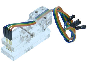 4 Pin Test or Programming Clip, 2.54 pitch (0.1") 4 Pin Test or Programming Clip, 2.54 pitch (0.1")