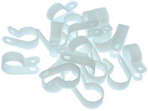 Pack of 20 - 3/4" White Cable Clamp Pack of 20 - 3/4" White Cable Clamp