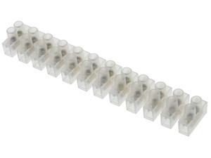 Terminal Strip, 12 Position Euro Style, 10A