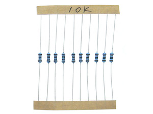 Pack of 10 - 10K Ohm 1/4 Watt 5% Resistor