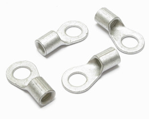 8 Gauge Non-Insulated 1/4 Inch Ring Terminal, 4 Piece