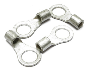 8 Gauge Non-Insulated 3/8 Inch Ring Terminal, 4 Piece