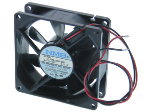 24VDC 3-1/8in (80mm) Sq. x 1in (25mm) Box Fan, NMB 24VDC 3-1/8in (80mm) Sq. x 1in (25mm) Box Fan, NMB