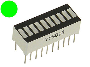LED Bargraph Display, 10 Green LED
