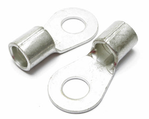 2 Gauge Non-Insulated 3/8 Inch Ring Terminal, 2 Piece