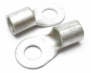 2/0 Gauge Non-Insulated 1/2 Inch Ring Terminal, 2 Piece