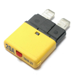 Automotive Circuit Breaker, Single Pole, Press-To-Reset, 20 Amp