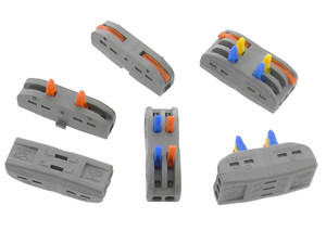 Pack of 6 - 1, 2 & 3 Position Lever Action Wire Splices Pack of 6 - 1, 2 & 3 Position Lever Action Wire Splices
