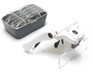 2-In-1 Illuminated Professional Head Magnifier 2-In-1 Illuminated Professional Head Magnifier