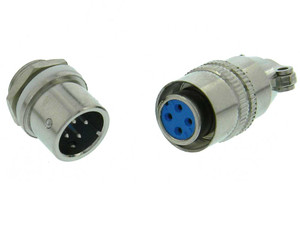 Mini Latching 12mm Connector Pair, 4 Pin