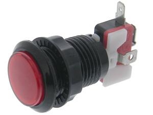 Game Console Switch - SPST-NO, 12VDC LED - Red