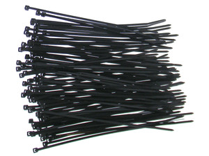 Pack of 100 - 6" Cable Ties - Black Color Pack of 100 - 6" Cable Ties - Black Color
