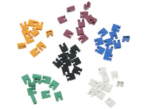 Pack of 60 - 6 Colors Header Jumper Caps 2.54mm (0.1")
