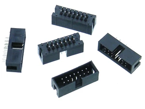 Pack of 5 - 2x7 14 pin 2.54mm (0.1") Non latching PC Mount Male Header