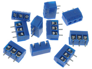 Pack of 10 - 3 Position 5mm PCB Terminal Block
