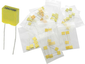 Pack of 50 - Polyester Film Capacitor Assortment, 10 Values Pack of 50 - Polyester Film Capacitor Assortment, 10 Values