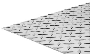 31" x 48" x 3/16" Aluminum Diamond Tread Plate Sheet 0.1875 Thick