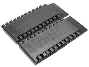 Akro-Mils 40410 Black Plastic Label Holder, 2-1-/4" x 4", 24pcs