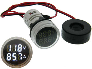 Panel Meter, 500V & 20 to 99.9A AC White LED Panel Meter, 500V & 20 to 99.9A AC White LED