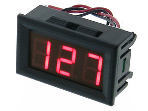 7 to 150VDC Red LED Mini Panel Meter, Snap-in 7 to 150VDC Red LED Mini Panel Meter, Snap-in