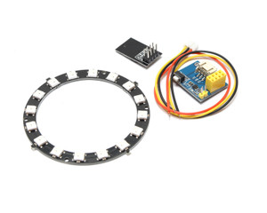 Wireless, WS2812B RGB Light Ring, ESP8266, ESP-01S