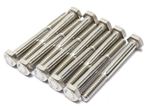 1/4"-20 x 2-1/4" Stainless Steel Hex Bolts, 10pk 1/4"-20 x 2-1/4" Stainless Steel Hex Bolts, 10pk